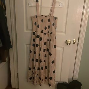 Brown and Black Midi Dress